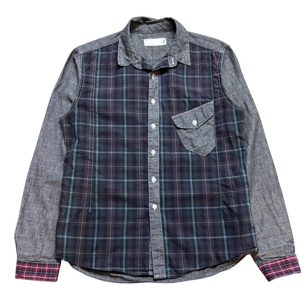 Prospective Flow Plaid Pocket Button Up Shirt Men's Large